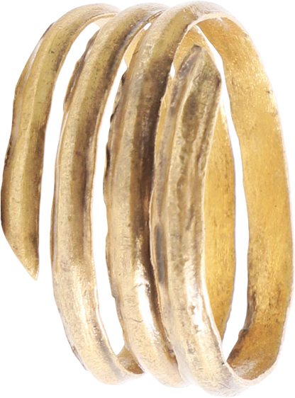 VIKING COIL RING 850-1050 AD, SIZE 11 ¼