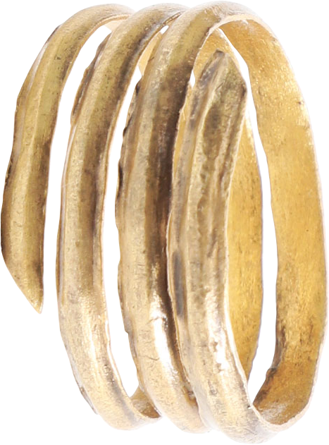 VIKING COIL RING 850-1050 AD, SIZE 11 ¼