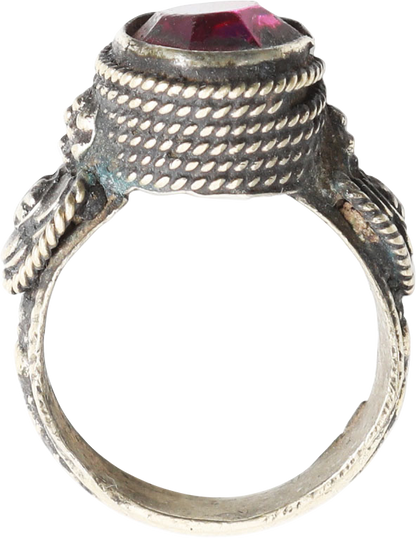 SILVER EASTERN EUROPEAN GYPSY RING 19TH CENTURY, SIZE 8 - Fagan Arms