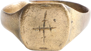 BYZANTINE CHRISTIAN RING 6TH-9TH CENTURY AD, SIZE 10 - Fagan Arms