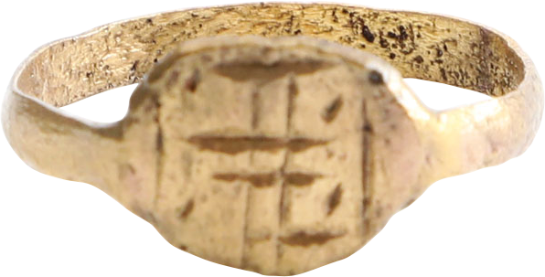 RARE EARLY CHRISTIAN RING, 3RD-6TH CENTURY AD, SIZE 9 ¾+ - Fagan Arms