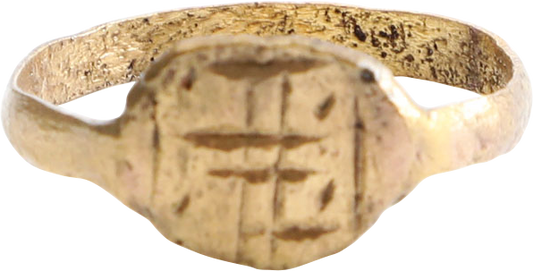 RARE EARLY CHRISTIAN RING, 3RD-6TH CENTURY AD, SIZE 9 ¾+ - Fagan Arms
