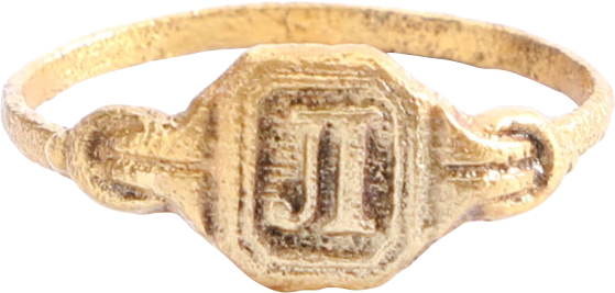 EUROPEAN SIGNET RING C.1890-1910, SIZE 7 ¾ - Royalty Rings