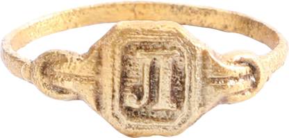 EUROPEAN SIGNET RING C.1890-1910, SIZE 7 ¾ - Royalty Rings