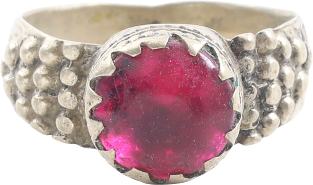 GOOD 19TH CENTURY EASTERN EUROPEAN GYPSY RING, SIZE 9 ½