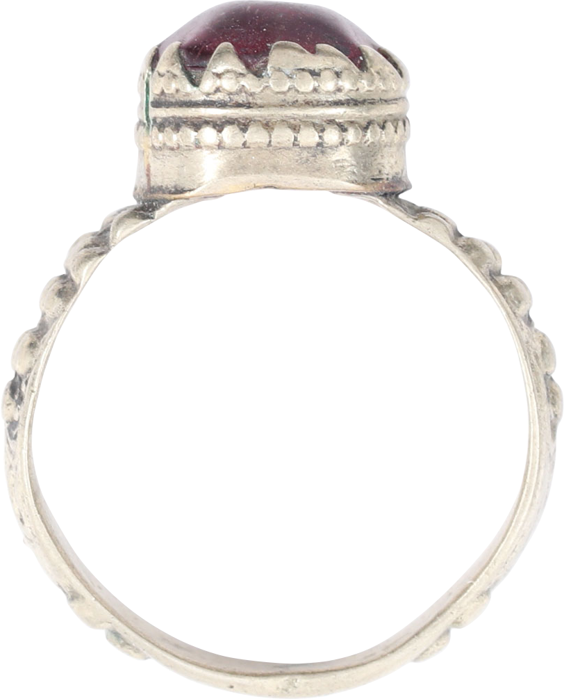 GOOD 19TH CENTURY EASTERN EUROPEAN GYPSY RING, SIZE 9 ½