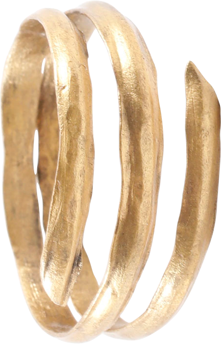 VIKING COIL RING, 9TH-10TH CENTURY AD, SIZE 12 - Fagan Arms