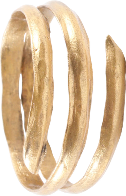 VIKING COIL RING, 9TH-10TH CENTURY AD, SIZE 12 - Fagan Arms