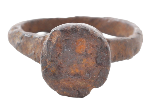 ROMAN IRON SIGNET RING C.500-100 BC, SIZE 7 - Royalty Rings