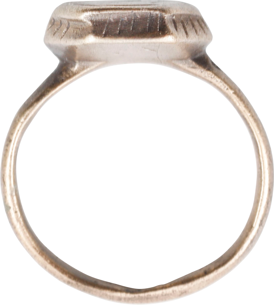 MEDIEVAL MYSTIC RING, 12TH-14TH CENTURY, SIZE 6 ½