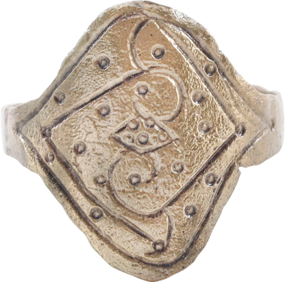VIKING WARRIOR’S SHIELD RING 9TH-10TH CENTURY AD, SIZE 10 - Fagan Arms