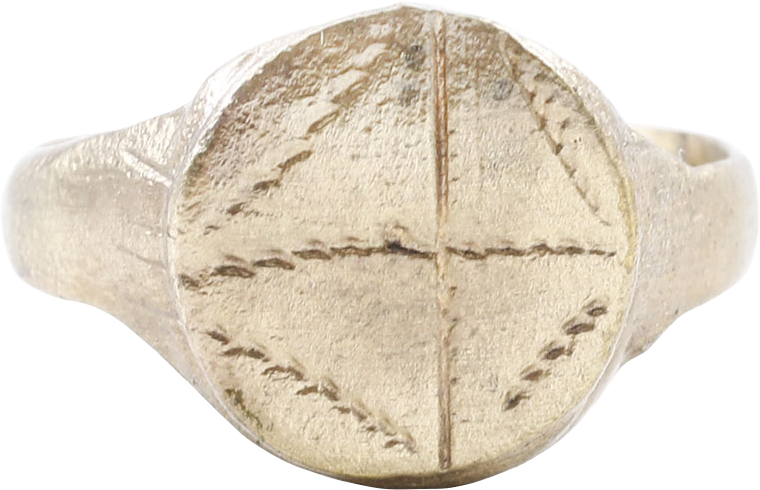 MEDIEVAL EUROPEAN CHRISTIAN RING C.600-900 AD, SIZE 9 - Fagan Arms