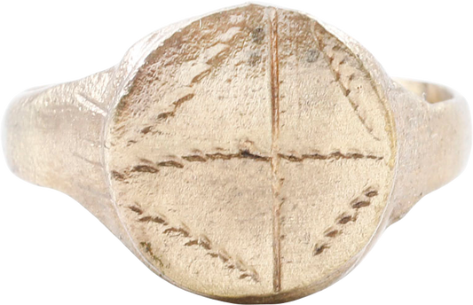 MEDIEVAL EUROPEAN CHRISTIAN RING C.600-900 AD, SIZE 9 - Fagan Arms