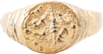 MEDIEVAL EUROPEAN CHRISTIAN RING C.600-900 AD, SIZE 10 1/2 - Fagan Arms