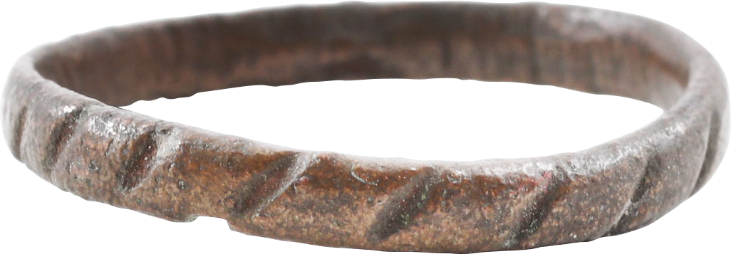 MEDIEVAL EUROPEAN WEDDING RING C.1200-1500 AD, SIZE 9 ¼ - Fagan Arms