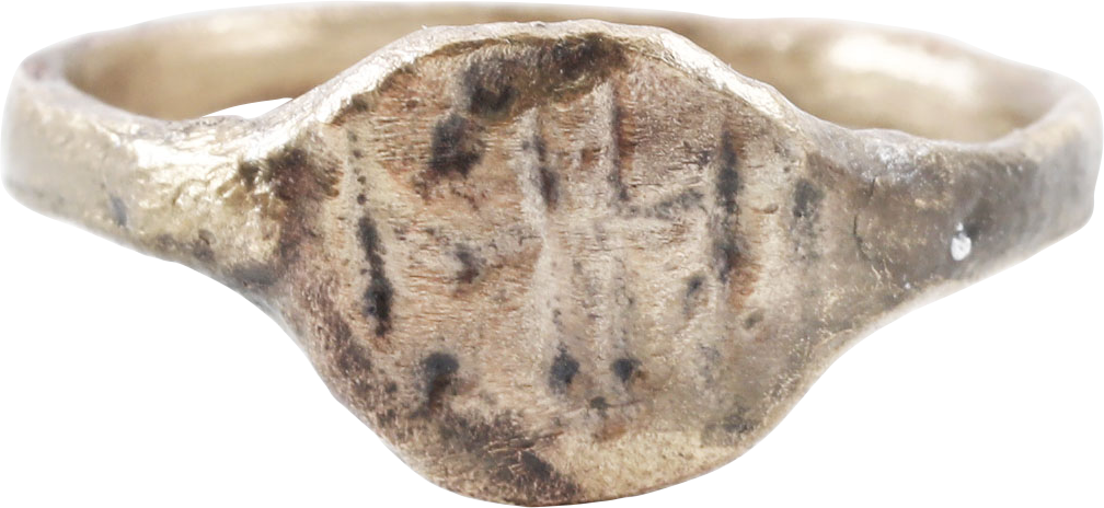 MEDIEVAL EUROPEAN CHRISTIAN RING 9TH-11TH CENTURY SIZE 8 ¾