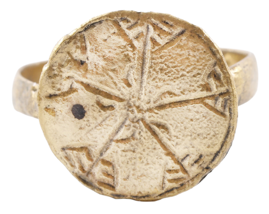 BYZANTINE CHRISTIAN RING 500-800 AD, SIZE 10 - Fagan Arms