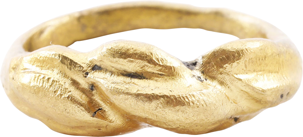 FINE VIKING WARRIOR’S ROPED OR TWIST RING, C.866-1067 AD, SIZE 11