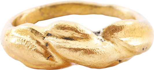 FINE VIKING WARRIOR’S ROPED OR TWIST RING, C.866-1067 AD, SIZE 11