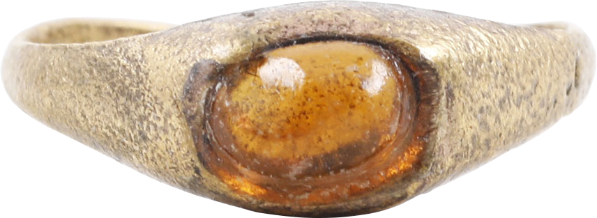 MEDIEVAL EUROPEAN RING, 13TH-14TH CENTURY AD, SIZE 6 1/2
