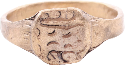 MEDIEVAL EUROPEAN RING 12TH-14TH CENTURY, SIZE 9 ½