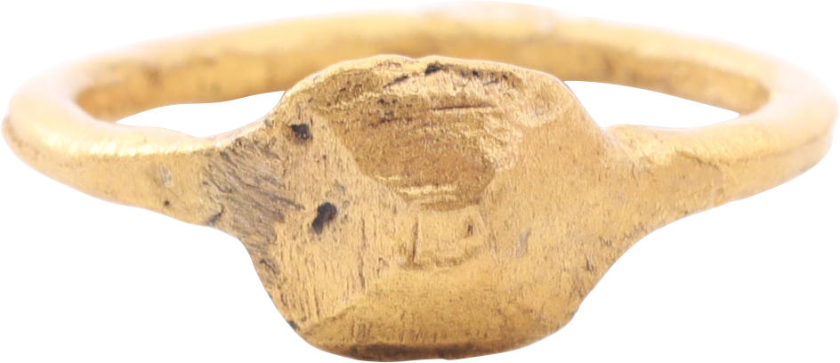 FINE ROMAN PROSTITUTE'S RING, C.100-300 AD, SIZE 7 1/2