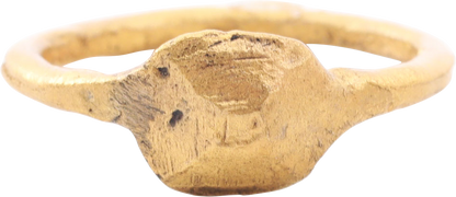 FINE ROMAN PROSTITUTE'S RING, C.100-300 AD, SIZE 7 1/2