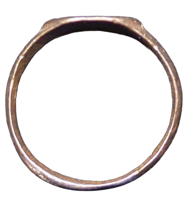 BYZANTINE WOMAN'S OR CHILD'S FUNERARY RING C.600-800 AD SIZE 4 1/4