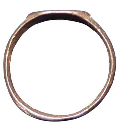 BYZANTINE WOMAN'S OR CHILD'S FUNERARY RING C.600-800 AD SIZE 4 1/4