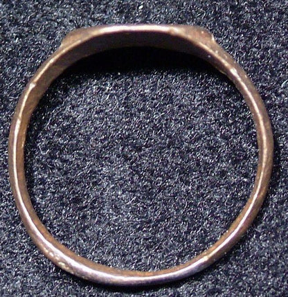 BYZANTINE WOMAN'S OR CHILD'S FUNERARY RING C.600-800 AD SIZE 4 1/4 - Picardi Jewelry
