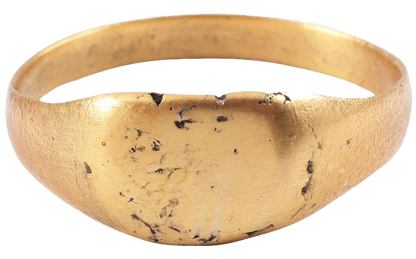 FINE EARLY CHRISTIAN GILT RING C.8th-11th CENTURY SIZE 10 1/4 - Royalty Rings