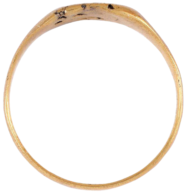FINE EARLY CHRISTIAN GILT RING C.8th-11th CENTURY SIZE 10 1/4 - Royalty Rings