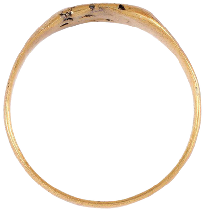 FINE EARLY CHRISTIAN GILT RING C.8th-11th CENTURY SIZE 10 1/4 - Royalty Rings
