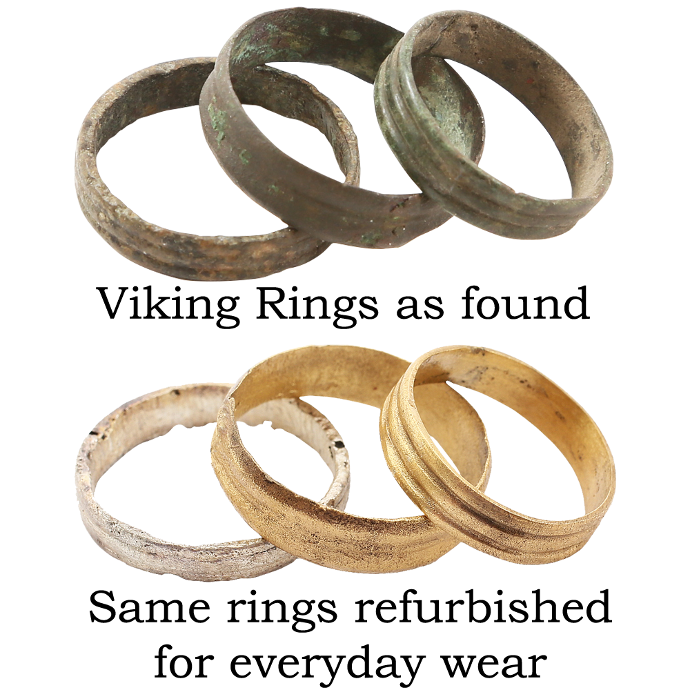 ANCIENT VIKING WEDDING RING, SIZE 9 3/4 - Royalty Rings