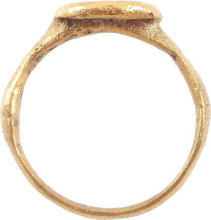 VIKING GILT HEART RING C.900-1050 AD SIZE 10 ½ - Picardi Jewelry